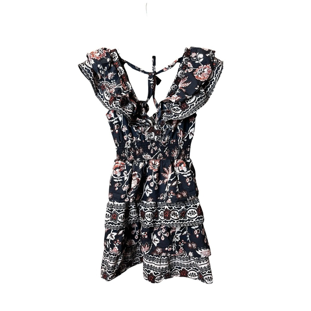 Caroline Constas Devon Dress XS Sleeveless Ruffled A-Line Floral Mini